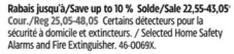 Canadian Tire Selected garrison home safety alarms and fire extinguisher offer