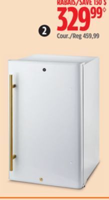 Canadian Tire Vida by paderno 4.4 cu-ft fridge, white/gold offer
