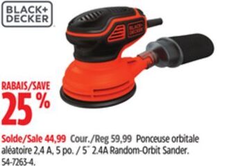 Canadian Tire Black+decker 5˝ 2.4a random-orbit sander offer