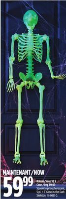 Canadian Tire For living 5' glow-in-the dark skeleton offer