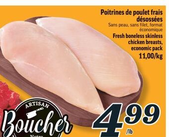 Marché Richelieu Poitrines de poulet frais désossées | fresh boneless skinless chicken breasts offer