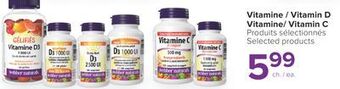 Jean Coutu Webber naturals vitamin d, vitamin c selected products offer