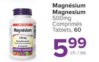 Jean Coutu Webber naturals magnesium 500mg offer