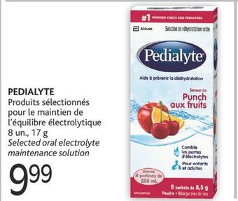Brunet Pedialyte produits sélectionnés pour le maintien de l'équilibre électrolytique 8 un., 17 g offer