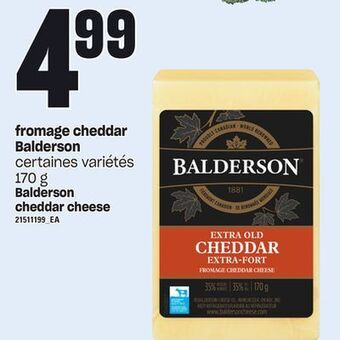 Provigo Fromage cheddar balderson, 170 g offer
