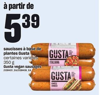 Provigo Saucisses à base de plantes gusta, 350 g offer