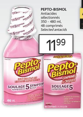 Brunet Pepto-bismol antiacides sélectionnés offer