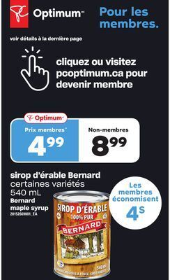 Provigo Sirop d'érable bernard, 540 ml offer