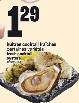 Provigo Huîtres cocktail fraîches offer