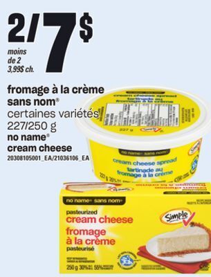 Provigo Fromage à la crème sans nom , 227/250 g offer