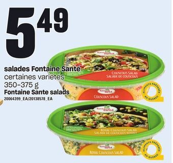 Provigo Salades fontaine santé, 350-375 g offer