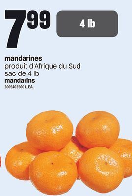 Provigo Mandarines, sac de 4 lb offer
