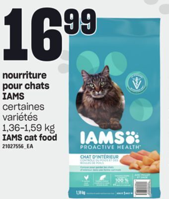 Provigo Nourriture pour chats iams, 1,36-1,59 kg offer