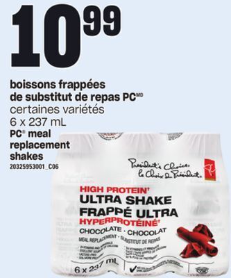 Provigo Boissons frappées de substitut de repas pc, 6 x 237 ml offer