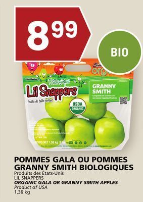 Rachelle-Bery Grocery Lil snappers organic gala or granny smith apples offer