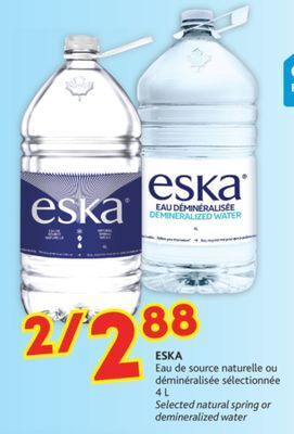 Brunet Eska eau de source naturelle ou déminéralisée sélectionnée offer