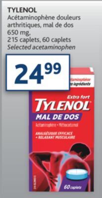 Brunet Tylenol acétaminophène douleurs arthritiques, mal de dos 650 mg offer