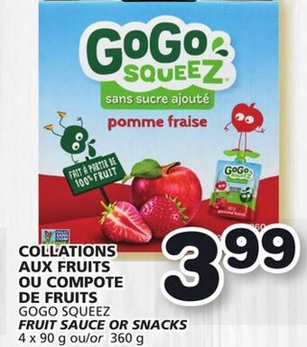 Marches Tradition Gogo squeez fruit sauce or snacks offer