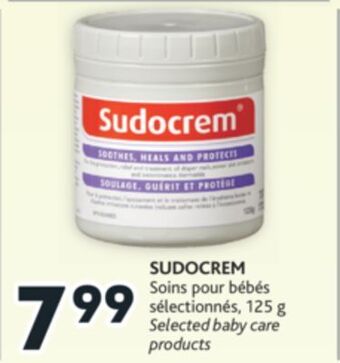 Brunet Sudocrem soins pour bébés sélectionnés offer