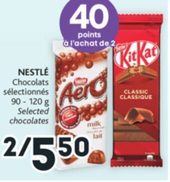 Brunet Nestlé chocolats sélectionnés offer
