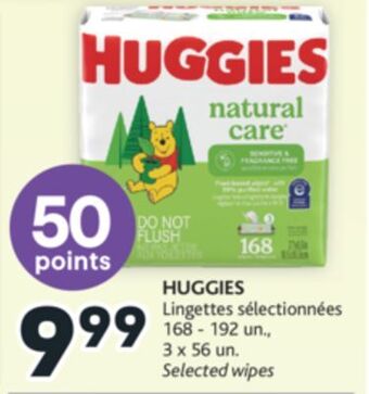 Brunet Huggies lingettes sélectionnées offer