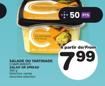 Marches Tradition Compliments salad or spread offer