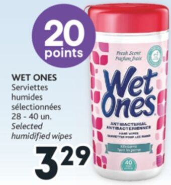 Brunet Wet ones serviettes humides sélectionnées offer