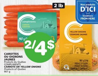 Marches Tradition Compliments carrots or yellow onions offer