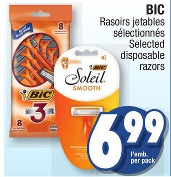 Jean Coutu Bic selected disposable razors offer