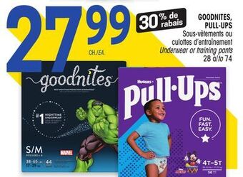 Uniprix Goodnites, pull-ups sous-vêtements ou culottes d'entraînement/ underwear or training pants offer