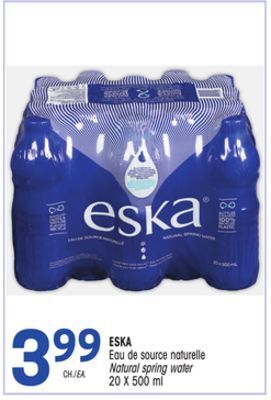 Uniprix Eska eau de source naturelle/ natural spring water offer