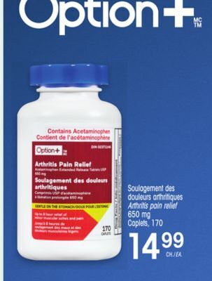Uniprix Option+ soulagement des douleurs arthritiques/ arthritis pain relief offer