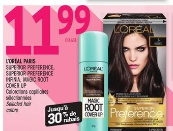 Uniprix L'oréal paris superior preference, superior preference infinia, magic root cover up colorations capillaires sélectionnées/ se offer