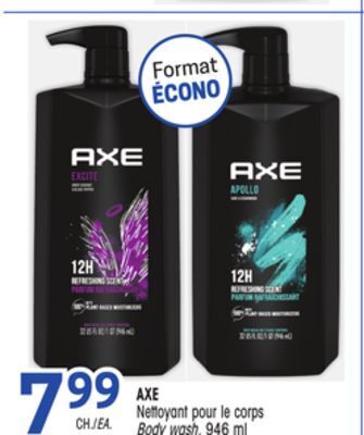 Uniprix Axe nettoyant pour le corps/ body wash offer