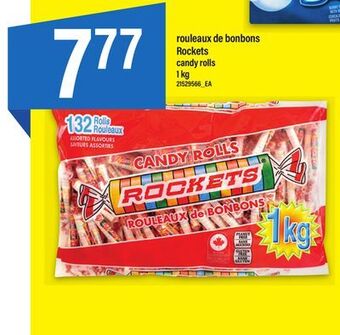 Maxi Rouleaux de bonbons rockets, 1 kg offer