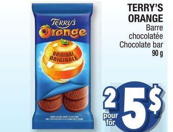 Jean Coutu Terry's orange chocolate bar offer