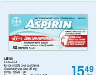 Uniprix Aspirin enrobé à faible dose quotidienne/coated daily low dose offer