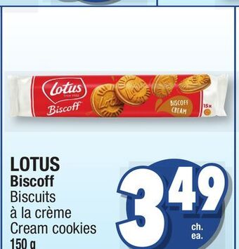 Jean Coutu Lotus cream cookies offer