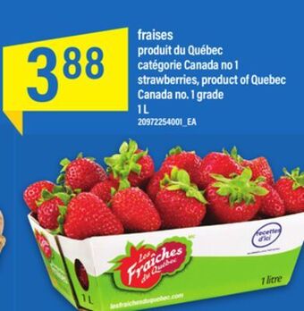 Maxi Fraises produit du québec catégorie canada no 1 offer