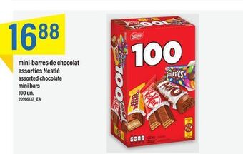 Maxi Mini-barres de chocolat assorties nestlé, 100 un offer