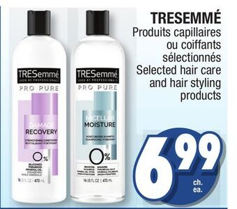 Jean Coutu Tresemmé selected hair care and hair styling products offer