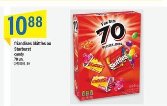 Maxi Friandises skittles ou starburst candy, 70 un offer