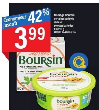 Maxi Fromage boursin, 130-220 g offer