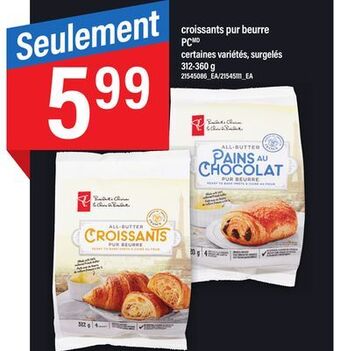 Maxi Croissants pur beurre pcmd, 312-360 g offer