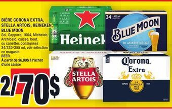 Super C Bière corona extra, stella artois, heineken, blue moon | beer offer
