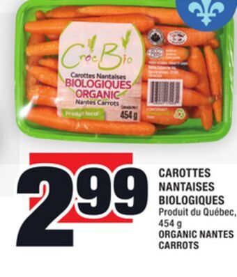 Super C Carottes nantaises biologiques | organic nantes carrots offer