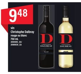 Maxi Vin christophe dalbray rouge ou blanc, 750 ml offer