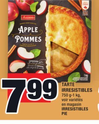 Super C Tarte irresistibles | irresistibles pie offer