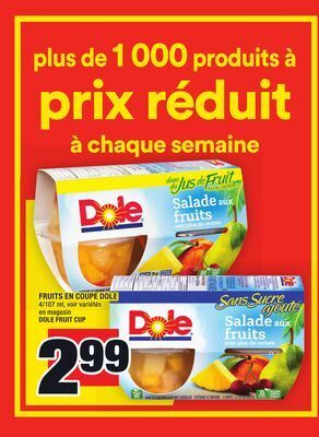 Super C Fruits en coupe dole | dole fruit cup offer