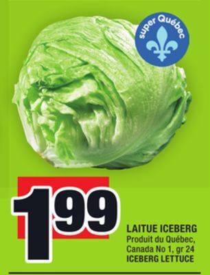 Super C Laitue iceberg | iceberg lettuce offer